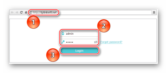 Вхождение в веб-интерфейс роутера TP-LINK