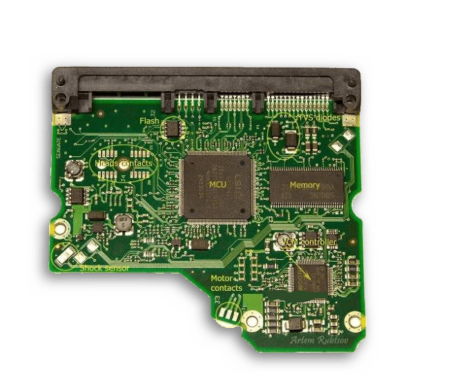 Интегральная микросхема в более близком рассмотрении в HDD