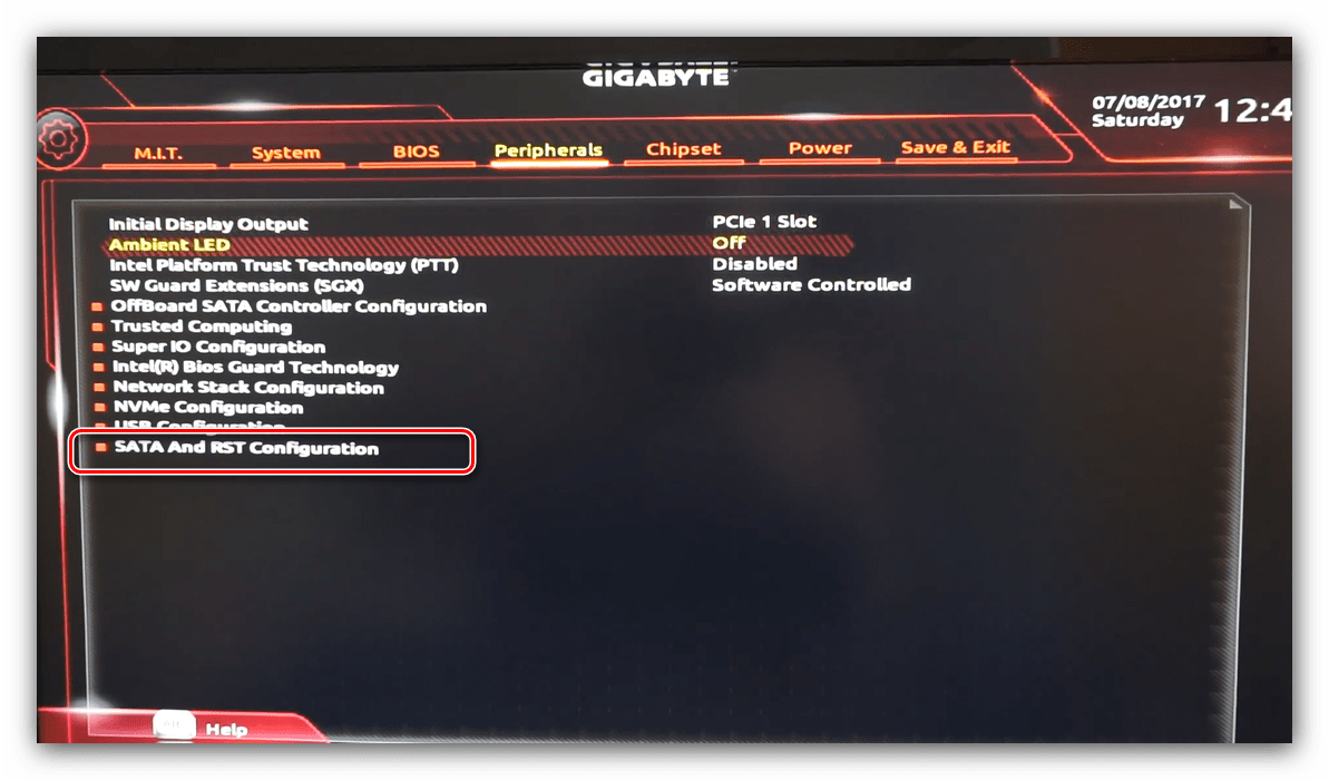 Параметры SATA в UEFI BIOS материнских плат Gigabyte