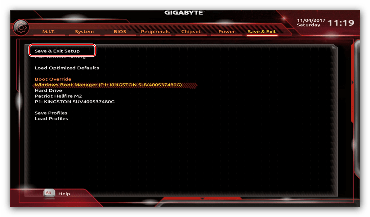 Параметр сохранения настроек в UEFI BIOS материнских плат Gigabyte