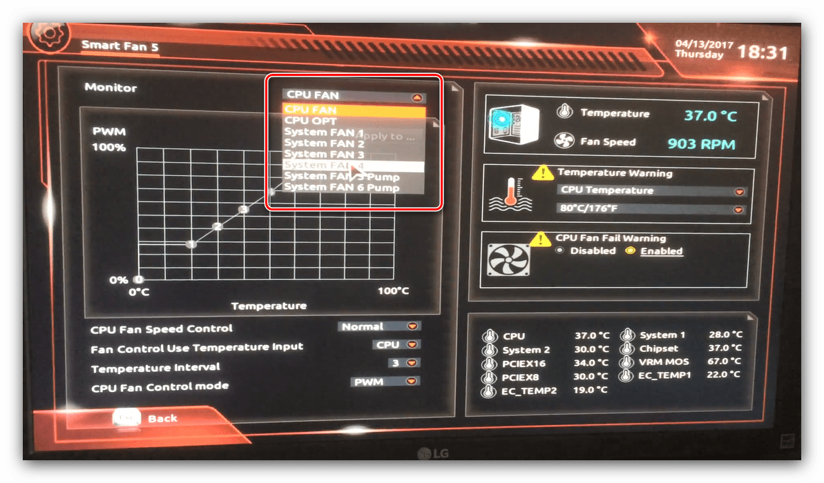 Выбрать кулер для конфигурации UEFI BIOS материнских плат Gigabyte