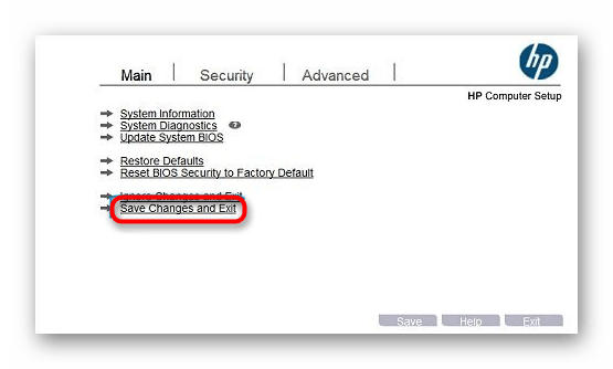 Сохранение настроек после сброса через Restore Defaults в HP BIOS UEFI