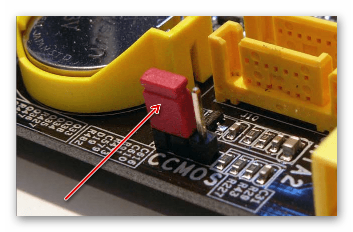 Джампер Clear CMOS на материнской плате