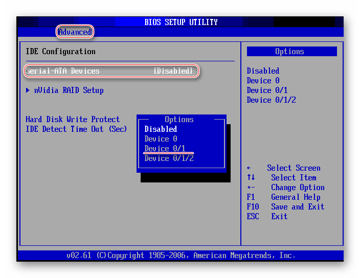 SATA-Device BIOS