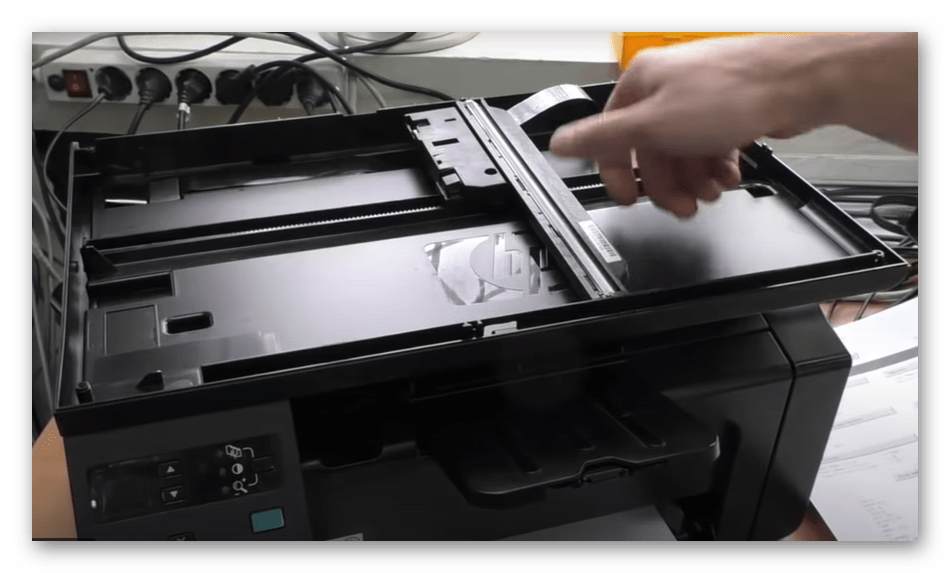 Проверка блока сканера для решения ошибки E8 на принтере HP LaserJet 1132