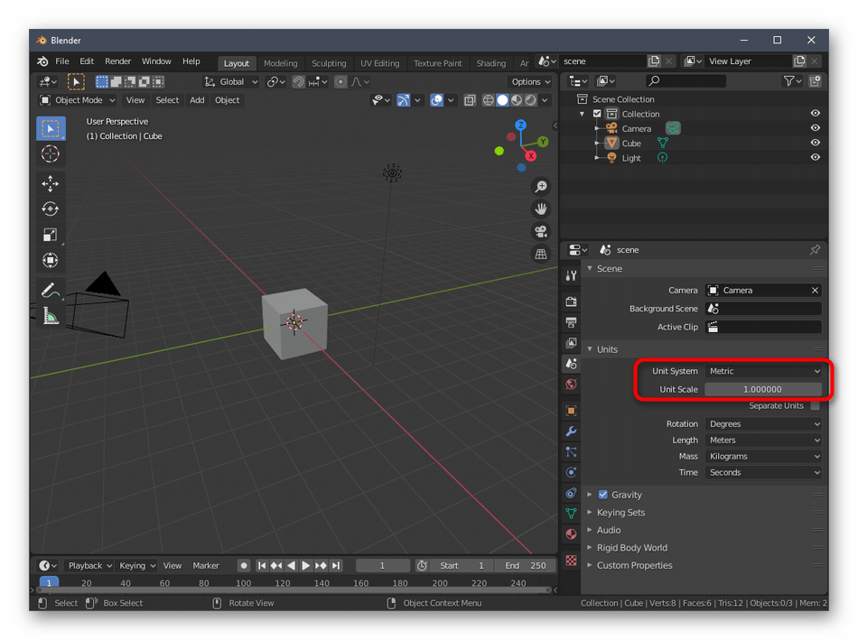 Настройка единиц измерения в программе Blender перед созданием трехмерной модели