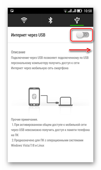 Интернет через USB на смартфоне андроид