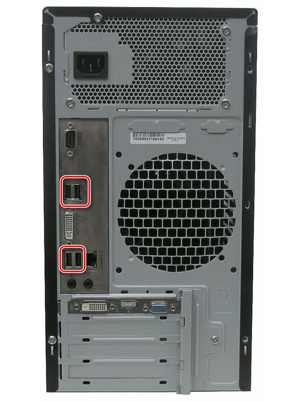 Задняя панель системного блока
