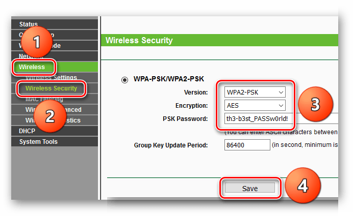 TP-LINK TL-WR702N _ Ручная настройка_Режим точки доступа_Настройки безопасности