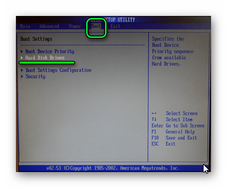 секция «Hard Disk Drives» в Award BIOS