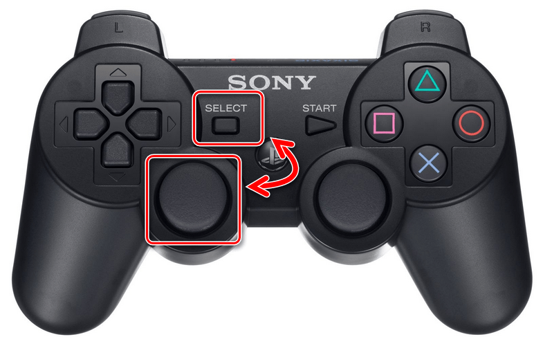 Использование сочетания клавиш на геймпаде PS3