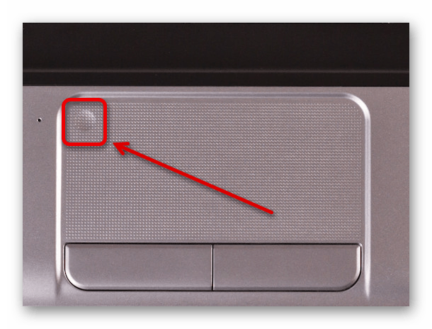 Отключение сенсорной панели на ноутбуке HP с помощью области на тачпаде