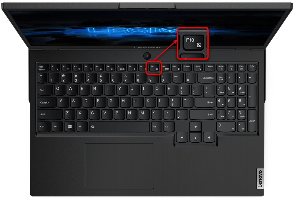 Включение тачпада на игровом ноутбуке Lenovo при помощи горячей клавиши