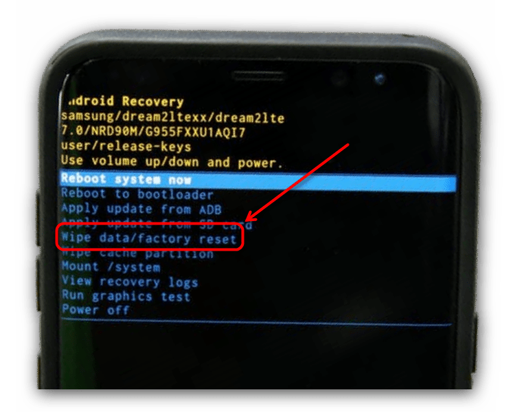 Сбросить устройство к заводским для отключения блокировки на телефонах Самсунг