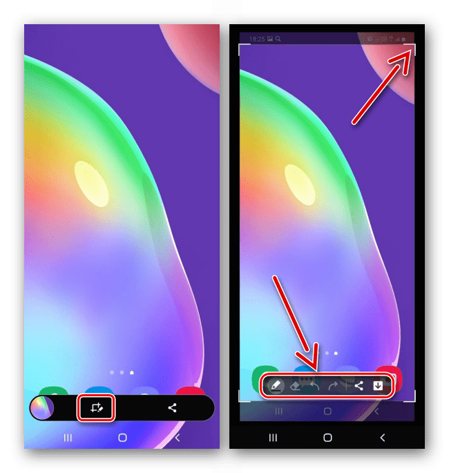 Редактирование скриншота на Samsung A41