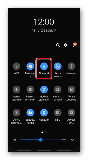Подключение Bluetooth на устройстве Samsung