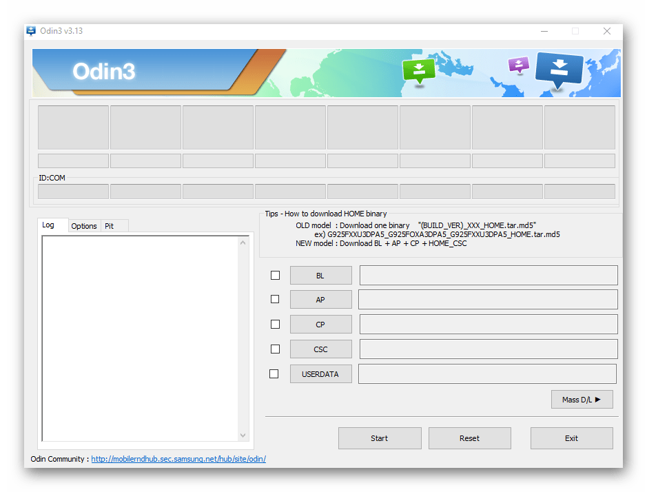 Прошивка Samsung с помощью Odin