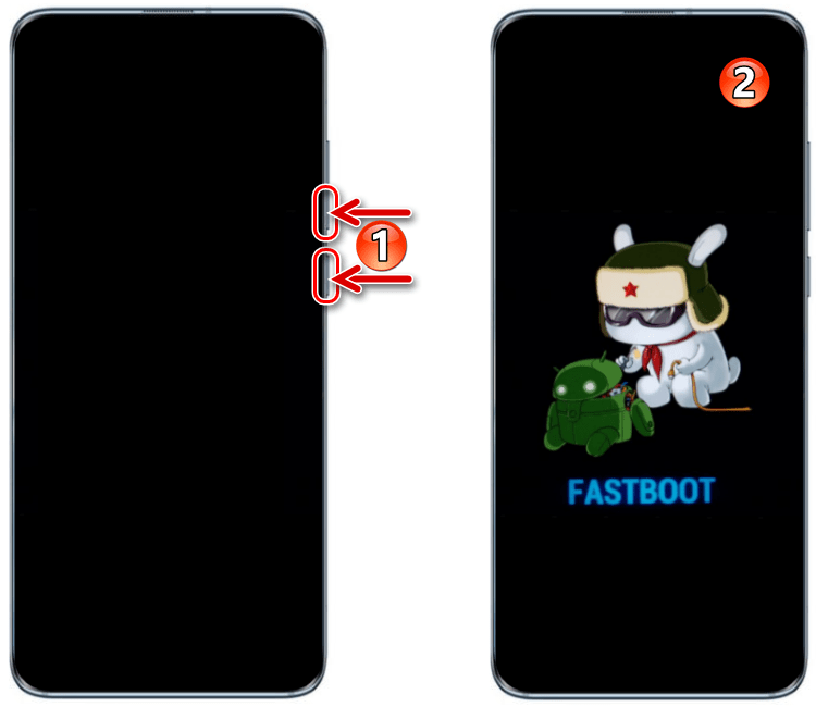 Переключение смартфона Xiaomi в режим FASTBOOT