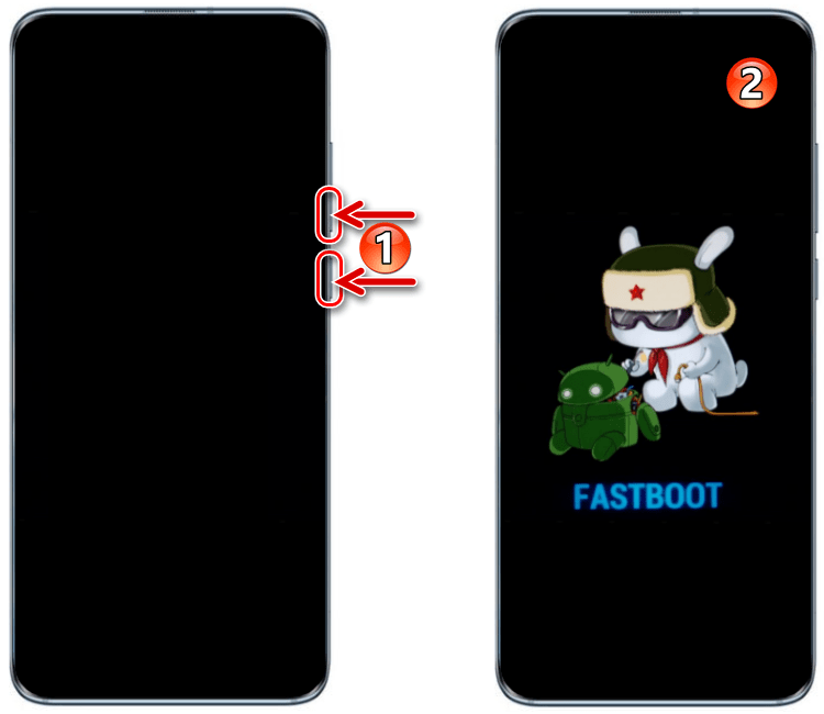 Xiaomi вход в режим FASTBOOT на смартфоне