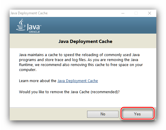Удаление кэша Java из Windows 10 посредством Java Unindtll Tool