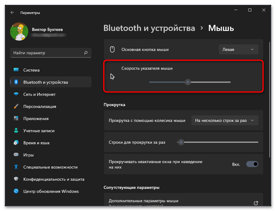 Настройка мыши в Windows 11-03