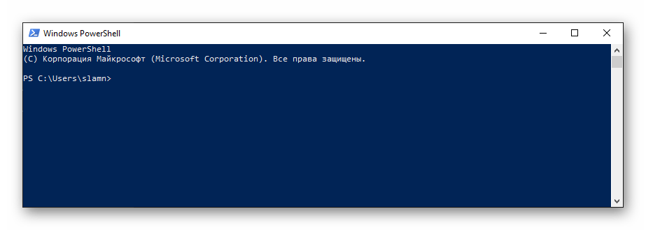 Пример того, как выглядит PowerShell в ОС Windows 10