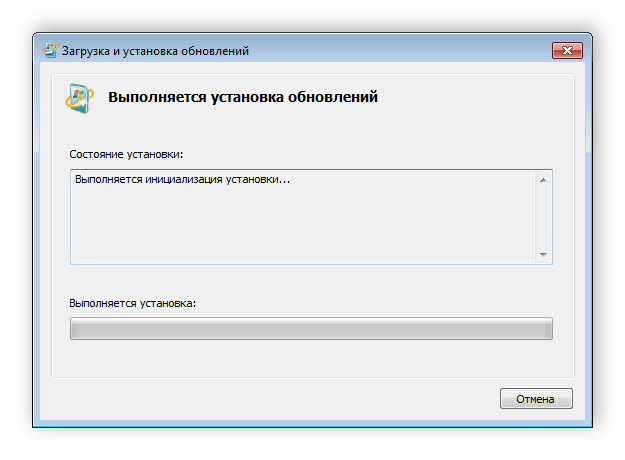 Установка обновлений в Windows 7