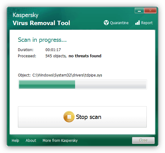 Чистка компьютера от вирусов с помощью программы Kaspersky Virus Removal Tool