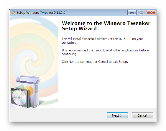 Простая процедура инсталляции программы Winaero Tweaker