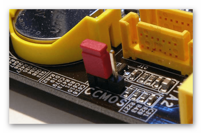Сброс настройки БИОС с помощью контактов на материнской плате