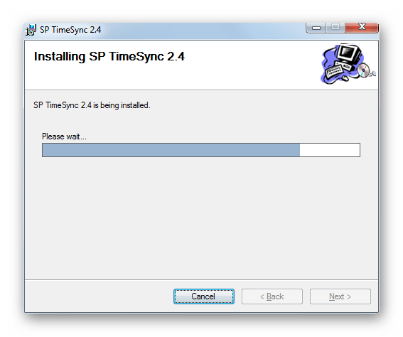 Процесс инсталляции программы SP Time Sync