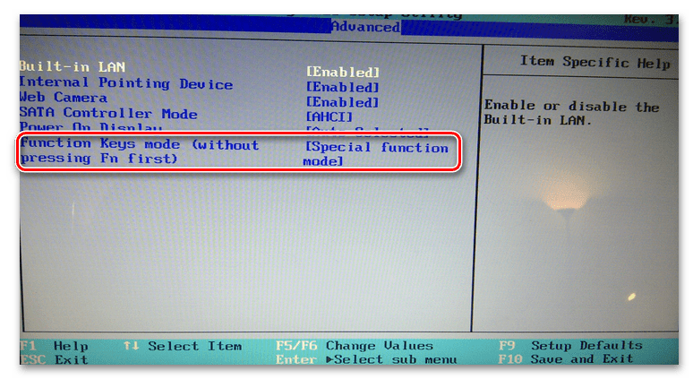 как отключить кнопки f1 f12 на ноутбуке_07