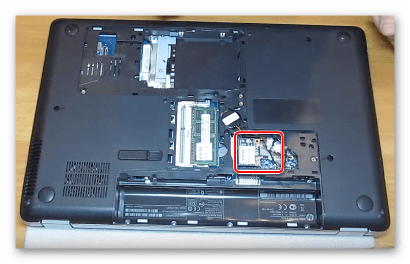 Снятие сетевой карты HP G62