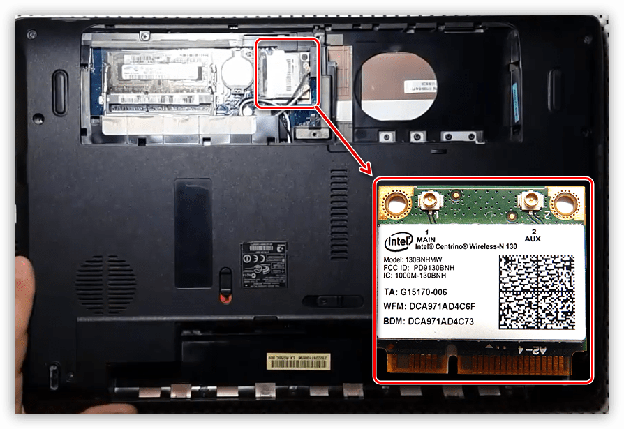 Расположение модуля блютуз в корпусе ноутбука
