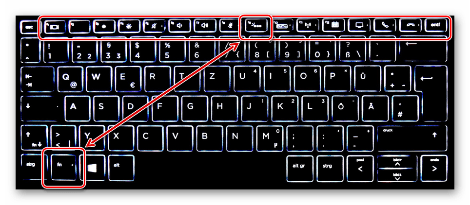 Просмотр осмотра клавиш F1-F12 на ноутбуке HP