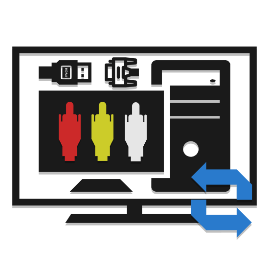 Как подключить компьютер к телевизору через тюльпан