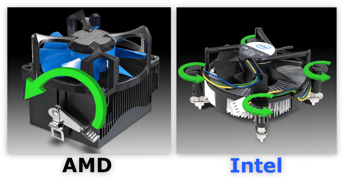 снятие кулера и радиатора с процессора у amd и intel