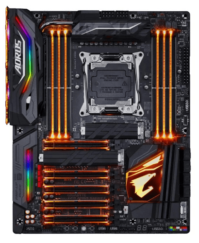 Общий вид материнской платы GIGABYTE X299 AORUS Gaming 7