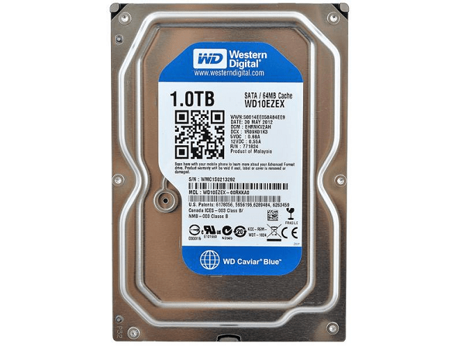 Общий вид жесткого диска Western Digital Blue