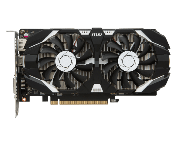 Общий вид видеокарты MSI GeForce GTX 1050 Ti (1341Mhz)