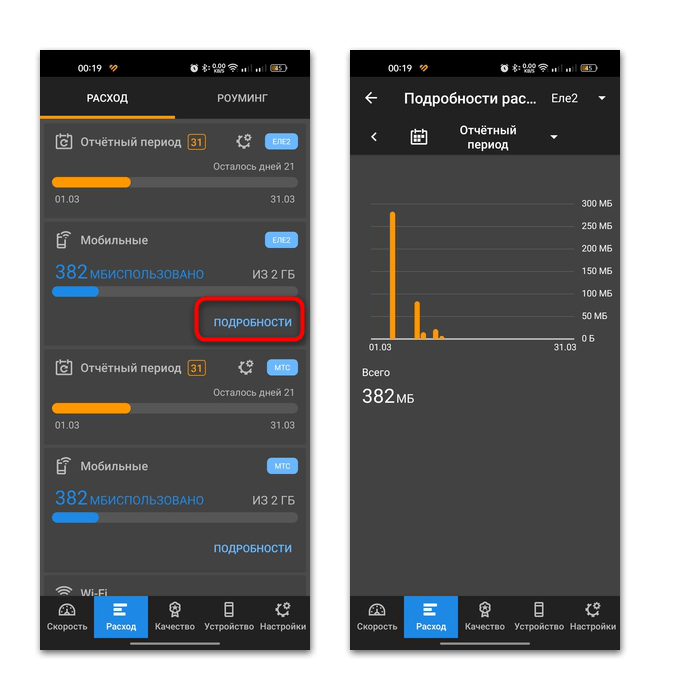 как посмотреть расход трафика на андроид-14