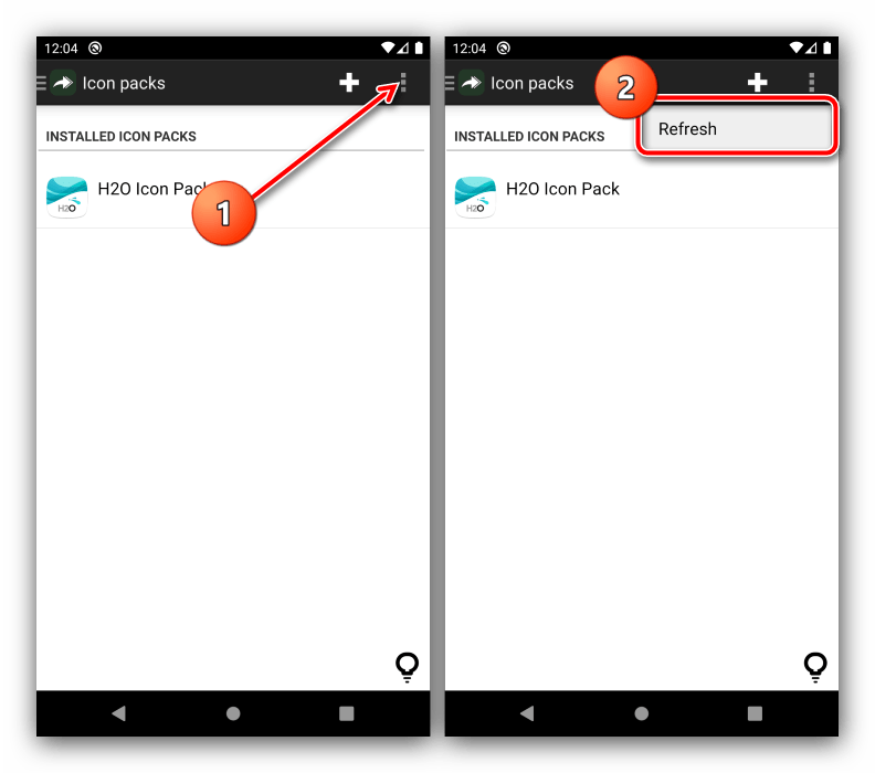Обновить наборы значков для изменения иконок на чистом Android посредством менеджера иконпаков