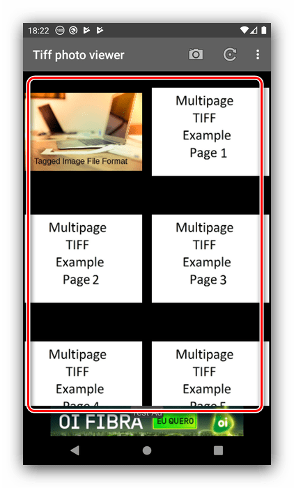 Распознанные файлы в TIFF Photo Viewer Free для открытия TIFF на Android