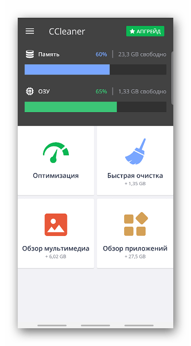 Очистка памяти на Android