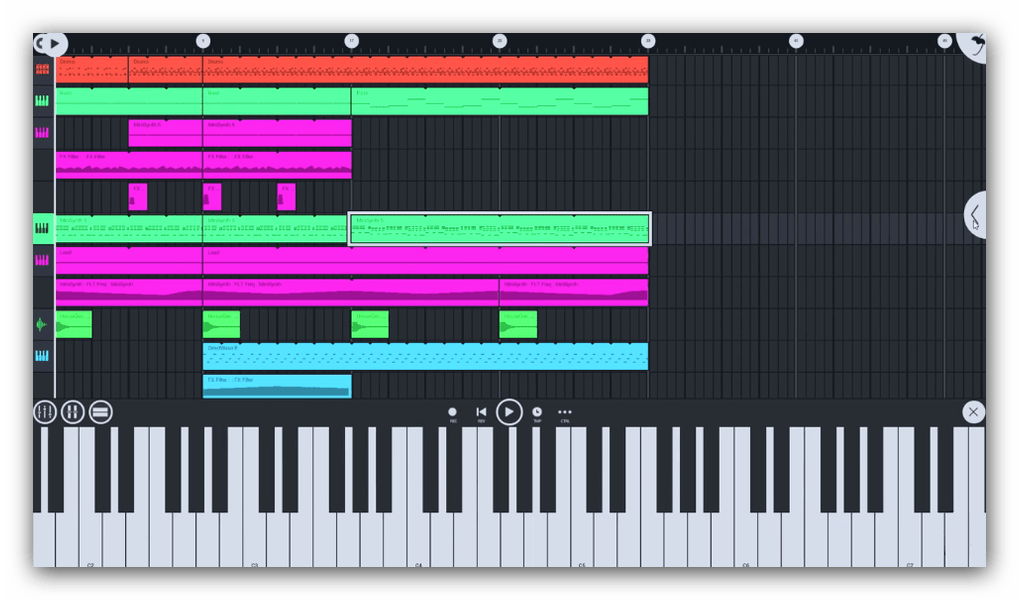 Приложение для записи песен FL Studio Mobile