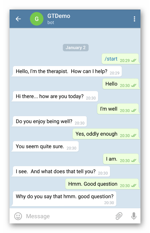 Чат в Telegram