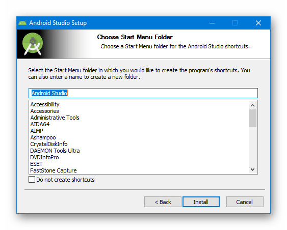 Переход к установке Android Studio на ПК