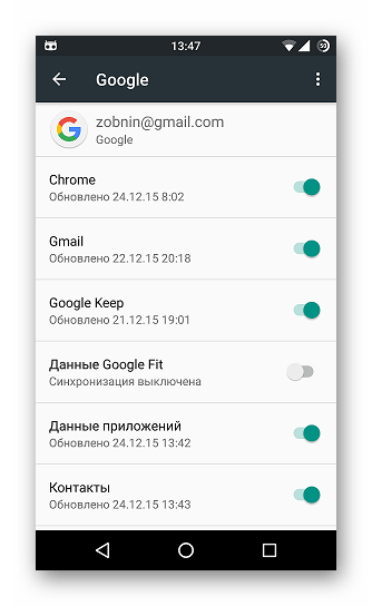 Синхронизация Android