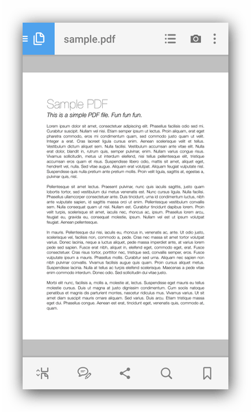 Открытый файл в Adobe Acrobat reader (Android)