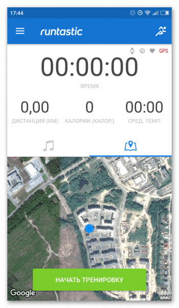 Runtastic на Андроид